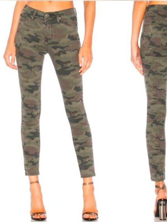 Hudson Jeans Pants - Hudson Barbara Super Skinny Camo Ankle Jeans High Rise Stretch Womens 28